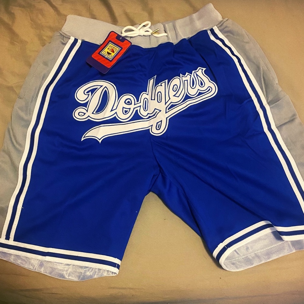Just Don Blue and Gray Dodgers Athletic Shorts